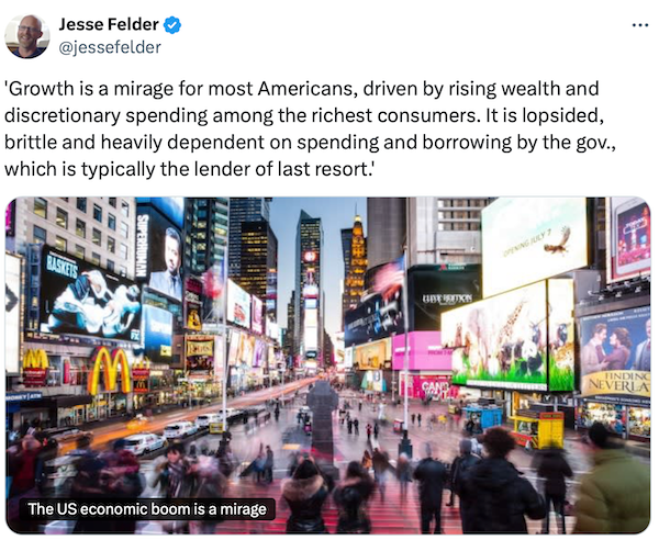 Jesse Felder Tweet