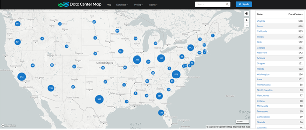 ai data centers pipeline locations