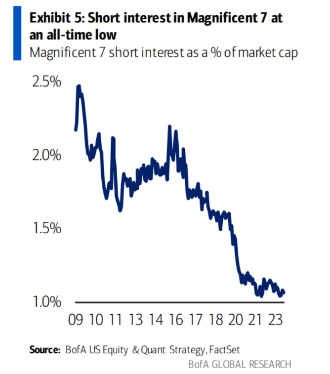 Short Interest in Magnificent 7