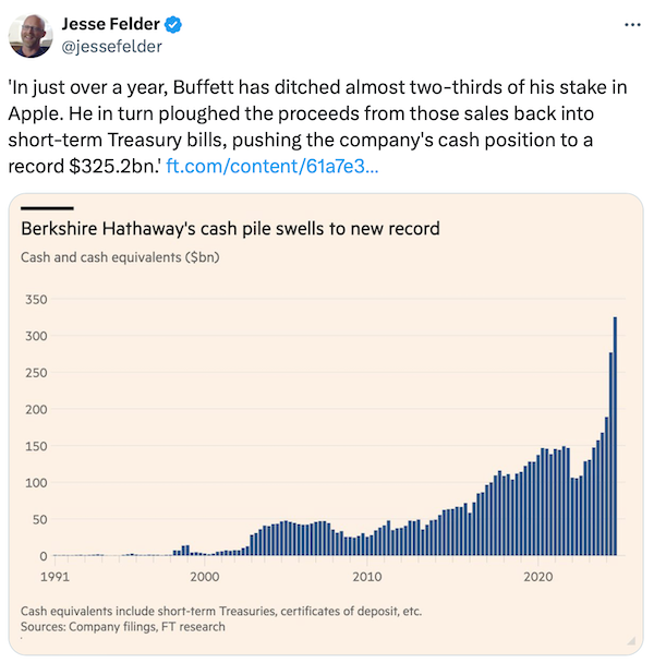 Berkshire Hathway Cash pile