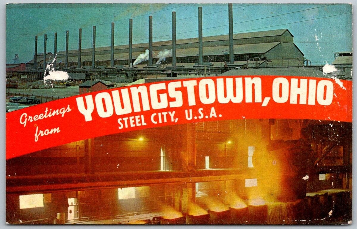 Youngstown Ohio 1950s Banner Postcard Steel City Mills Furnace | eBay Youngstown Ohio 1950s Banner Postcard Steel City Mills Furnace | eBay